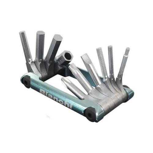 Juego de 10 mini herramientas Bianchi Cycling 10A 90g Plus/Destornillador plano 6HEX Torx Celeste Foto 1 de 1