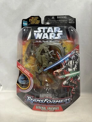 Star Wars Transformers General Grievous Wheel Bike with Spin Disk New 2005 - Image 1 of 4