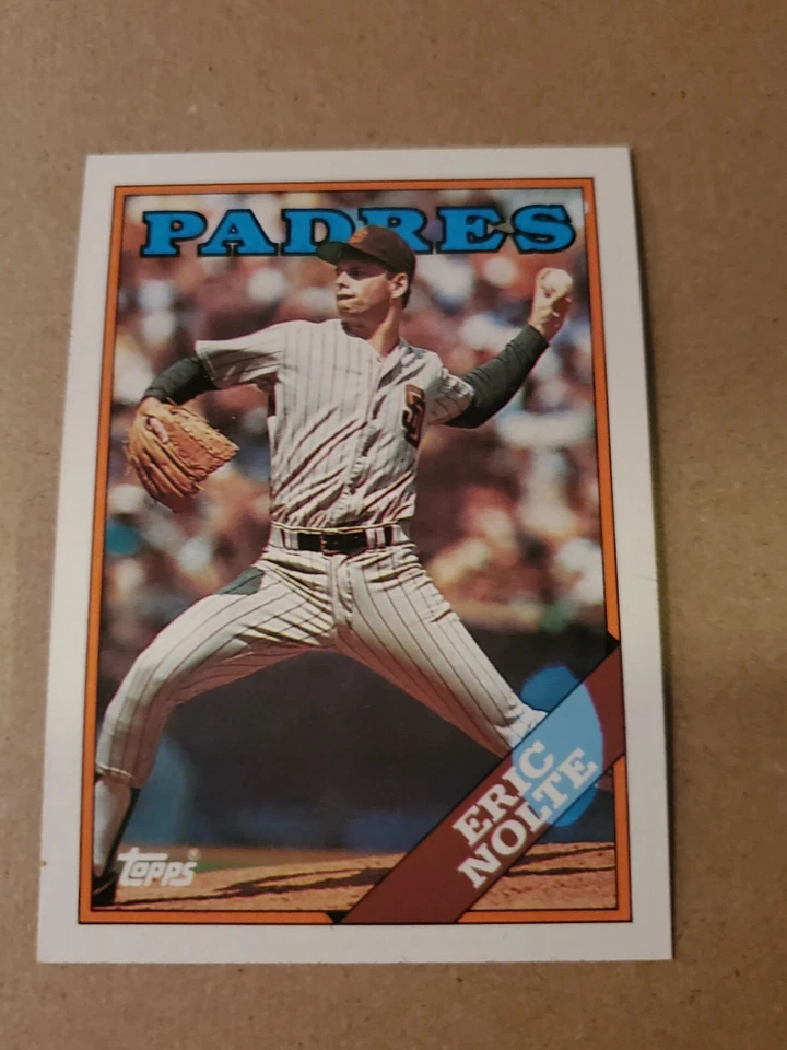 1988 Topps - #694 Eric Nolte (RC) ( BIG BLUE INK ERROR ) 🔥SUPER RARE ERROR 🔥 - Image 1 of 4