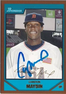 Cameron Maybin Signed 2007 Bowman Draft Futures Game Gold Rookie Card BDPP107 RC - Picture 1 of 12