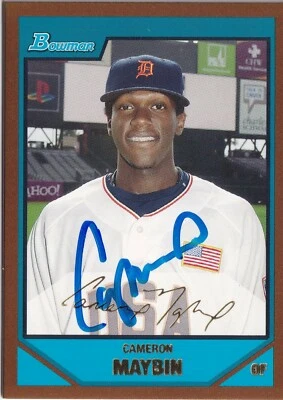 Cameron Maybin Signed 2007 Bowman Draft Futures Game Gold Rookie Card BDPP107 RC - Image 1 of 4