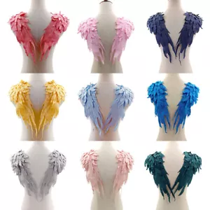 1 Pair Embroidery Wings Wedding Dress 3D Lace Applique Patches DIY Sewing Crafts - Picture 1 of 39