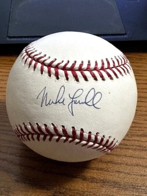 БЕЙСБОЛЬНЫЙ МЯЧ С АВТОГРАФОМ МАЙКА ЛОУЭЛЛА 2 OML!  Marlins, Red Sox, Yankees! - Изображение 1 из 2