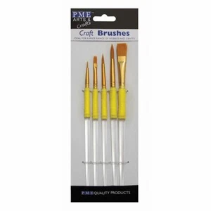Cake Decorating Tool Craft Brush Set  of 5 Brushes Sugarcraft Icing Baking - Picture 1 of 1