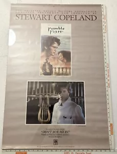 RUMBLE FISH POSTER MOVIE SOUNDTRACK STEWART COPELAND 36x24” Record Store Police - Picture 1 of 12