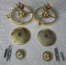 Vintage 2 Small Chandelier Gold Tone Metal Parts Steampunk Crafts Lot