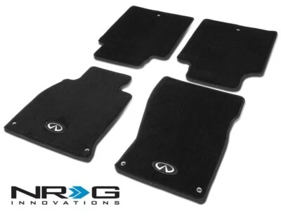 NRG FMR-610 LOGO FOR 2014-2019 INFINITI Q70 FLOOR MAT FULL SET 4PCS FRONT+REAR - Image 1 of 3