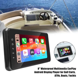 8" IPX6 Touchscreen CarPlay Android Auto Bluetooth Multimedia for ATVs Boats etc - Picture 1 of 21
