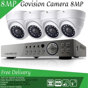 4K CCTV SYSTEM Govision 8MP UHD DVR 4CH OUTDOOR ULTRA HD CAMERA SECURITY KIT UK - Picture 1 of 19