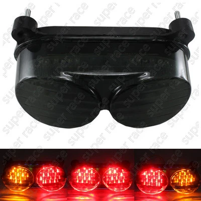 Tail Light Brake Turn Signals Smoke LED for Kawasaki ZR7S ZX6R ZX9R ZZR600 ZX900 Foto 1 de 4