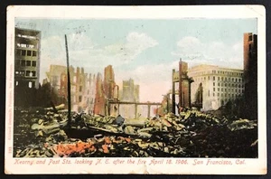 Kearny and Post Streets San Francisco Earthquake 1906 A26 - Imagen 1 de 2