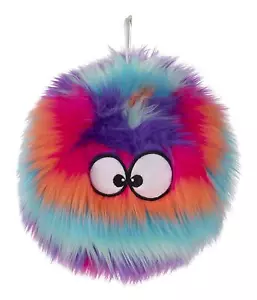 goDog Furballz Squeaky Plush Ball Dog Toy Chew Guard Technology - Cool Rainbo... - Picture 1 of 3