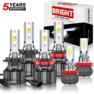 For Mazda MX-5 Miata 2006-2014 6X LED Headlights High /Low Beam+Fog Light Bulbs - Image 1 of 4