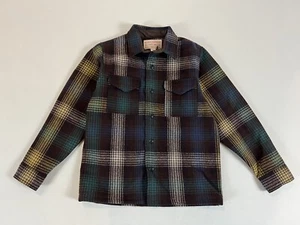 FILSON MACKINAW WOOL JAC-SHIRT BLACK COFFEE MULTI PLAID M NWT - Picture 1 of 14