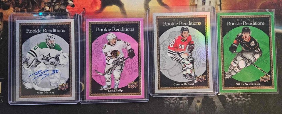 2023-24 Upper Deck Trilogy Renditions ROOKIE BEDARD blue red green pink purple - Image 1 of 1