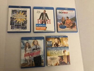 5 Blu-Ray Movies, 50 First Dates(2004), Hitch(2006), (500) Days Of Summer… Foto 1 de 4