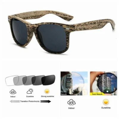 Rebites nerd quadrados de madeira míope transição vidro míope -1.0 ~ -6.0 - Imagem 1 de 4