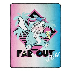 Disney Far Out Stitch Blanket Warm Soft Super Throw 46" x 60'' - Picture 1 of 1