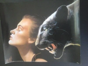 16x20 Woman/Panther contemporary art print - Picture 1 of 2