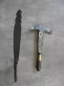 antique tool Roofer's Slate castle church Carpenter's hammer wrought iron old - Picture 1 of 10
