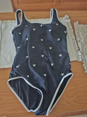 Maiô Disney preto e branco com estampa de orelhas de Mickey Mouse peça única 10 - Imagem 1 de 3
