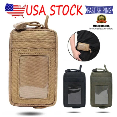 Wallet Credit Card Holder Men Zipper Coin Pocket Tactical Molle Waist Pack Pouch - Image 1 of 4