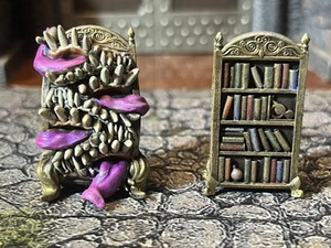 Bookcase Mimic & Bookcase 3D Print Resin  Dungeons & Dragons D&D - Picture 1 of 7
