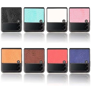 Housse etui coque rigide simili cuir crocodile pour Samsung Galaxy Z Flip 3 5G - Photo 1 sur 9