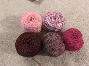 Lot Of  5 Mad Tosh Reds Hand Dyed Fingering/Sock Yarn  502g 2000+ Yards - Picture 1 of 6