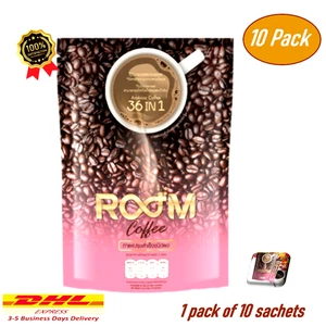 ROOM COFFEE 36 IN 1 Vitamins Fiber Detox Slim Fit Weight Loss Collagen, 10 Pack - Picture 1 of 14