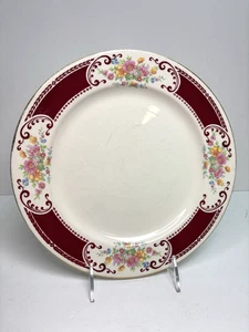 Plato de cena de cerámica rosa majestuoso Homer Laughlin D50N6 Borgoña Bretaña 1944 - Imagen 1 de 8