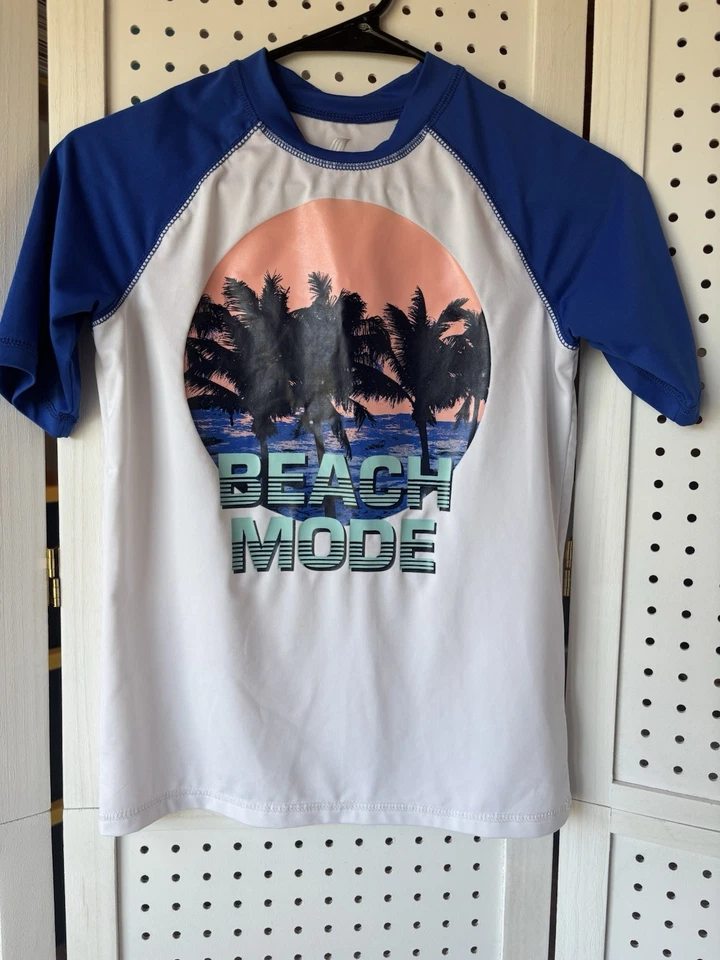 Camisa de natación corta The Childrens Place Rash Guard SLV para niños talla Lg 10/12 Foto 1 de 4