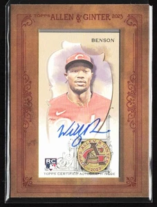2023 Topp Allen & Ginter Framed Mini Autograph Will Benson RC Auto Cincinnati - Picture 1 of 2