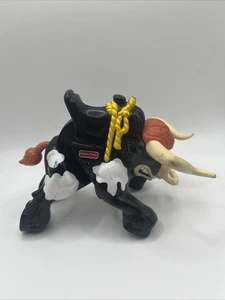 Fisher Price 1996 Great Adventures Wild West Buckaroo Bull Figur Vintage Spielzeug - Bild 1 von 7