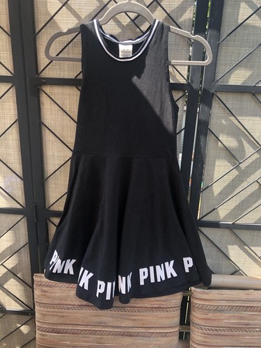 UNDERCOVER Abito ROSA Victorias Secret XS nero cotone pattinatore sportivo tennis abbigliamento attivo