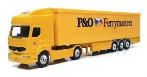Corgi 1/64 Scale 59548 - Renault Premium Curtainside Truck P&O - Yellow - Picture 1 of 5