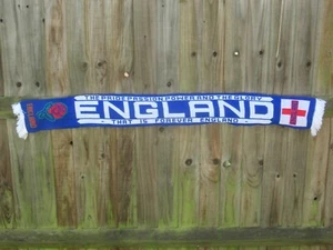 ENGLAND PRIDE PASSION POWER GLORY FOOTBALL SCARF - GOOD QUALITY NEW OLD STOCK - Picture 1 of 2