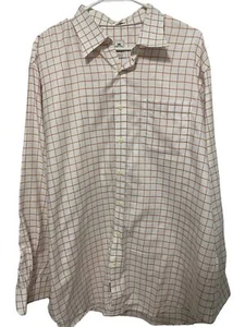Men's Peter Millar Casual Shirt, Size XL, White, Purple and Orange Check, Sharp! - Picture 1 of 8