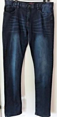 GUESS MEDIUM RISE SKINNY LEG DARK WASH JEANS 34 x 32 ~ Actual Waist 36 Inseam 33 - Image 1 of 4