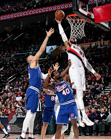 Carmelo Anthony Portland Trail Blazers Unsigned Dunk vs. Sacramento 8 x 10 Photo Cover