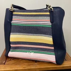 Kate Spade Jackson Boardwalk Streifen Tragetasche Medium Dreifach Fach Schultertasche - Bild 1 von 15