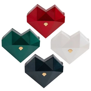 Heart Ring Organizer Wedding Ring Case Jewelry Protector Box Ring Storage Box - Picture 1 of 16