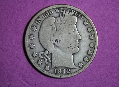 1912-S  Barber Half Dollar #P16468 - Image 1 of 2
