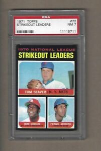1971  TOPPS  STRIKEOUT  LEADERS  #  72       PSA    7