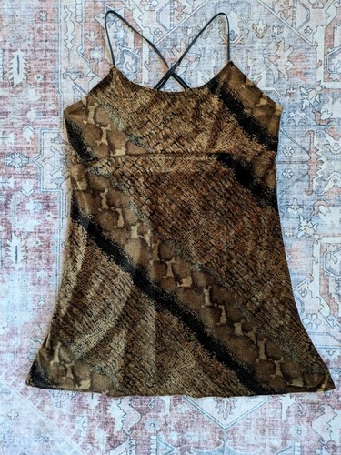 UNDERCOVER Abito corto vintage "Victoria's Secret Collection" in velluto stampa animalier con spalline L