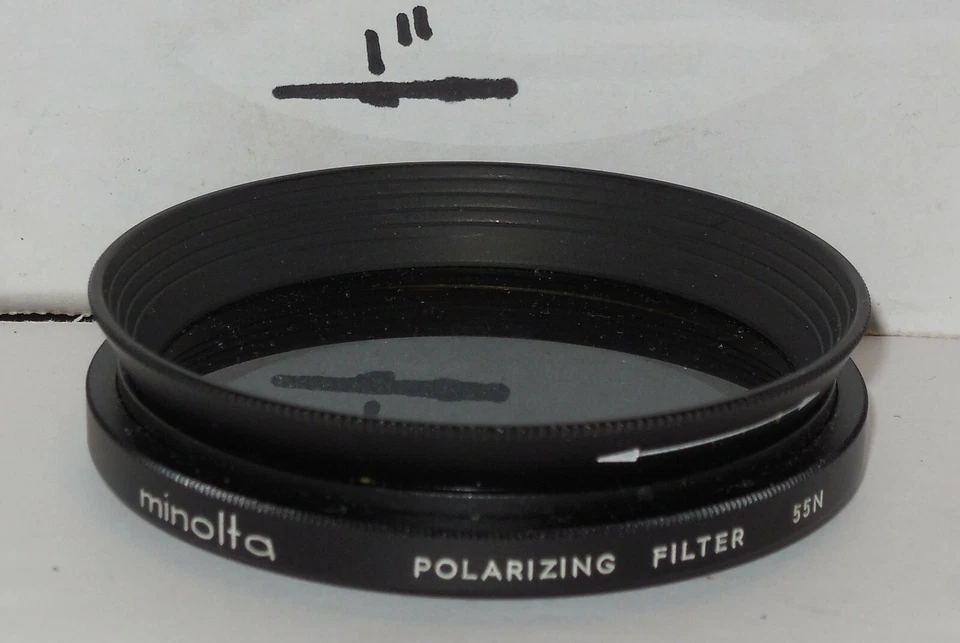 Vintage MINOLTA 55N POLARIZING FILTER 55MM LIGHT HAZE - Image 1 of 3