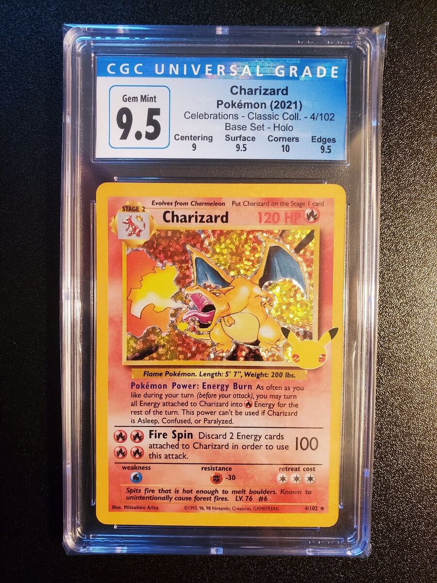 Charizard Pokémon TCG Grade 9.5 Individual Collectible Card Charizard Pokémon TCG Grade 9.5 Individual Collectible Card