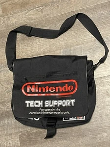 NINTENDO Tech Support Messenger Bag Black Canvas Strap 2004 NES Pre-Owned - Picture 1 of 10