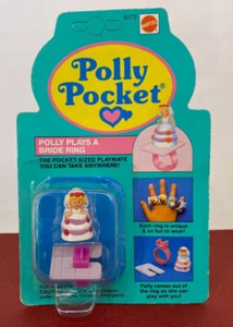 Vintage 1990 ☆ Polly Pocket ☆ Polly Plays a Bride Ring - NIP - Picture 1 of 3