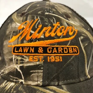 MINTON LAWN & GARDEN EST 1951 EMB LOGO PARA HOMBRE MALLA ESPALDA CAMUFLAJE AJUS GORRA SNAPBACK SOMBRERO  - Imagen 1 de 8